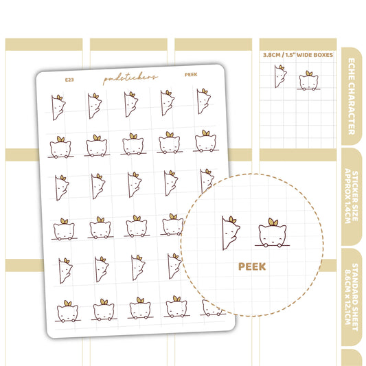 Peek Stickers | Eche Character Planner Stickers | E23