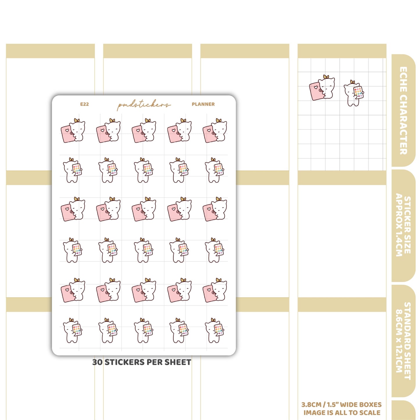 Planner Stickers | Eche Character Planner Stickers | E22