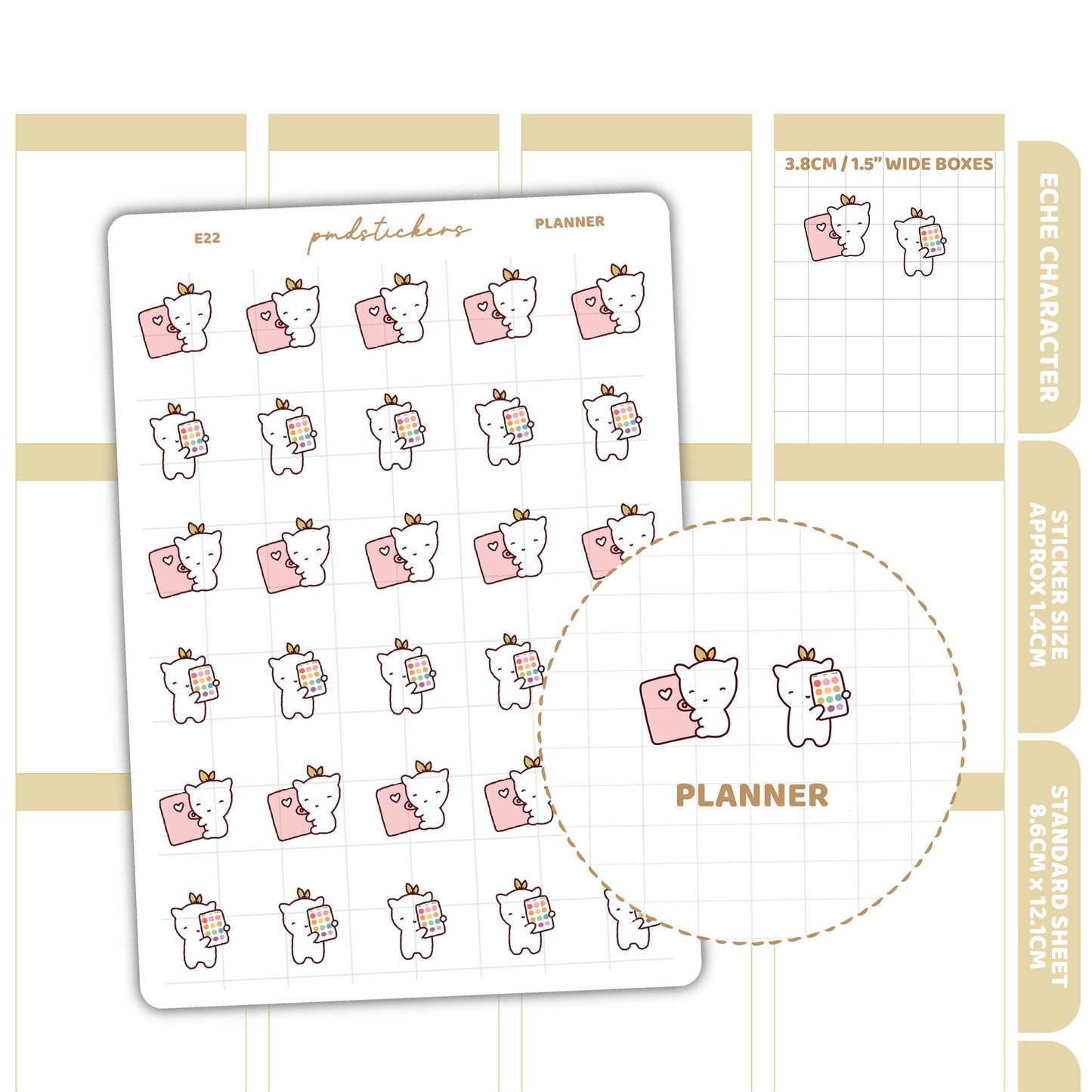 Planner Stickers | Eche Character Planner Stickers | E22