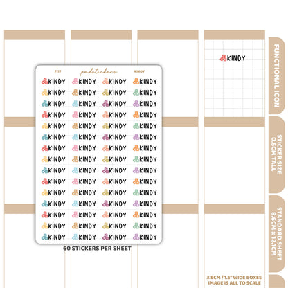 Kindy Stickers | Functional Icon Planner Stickers | FI17