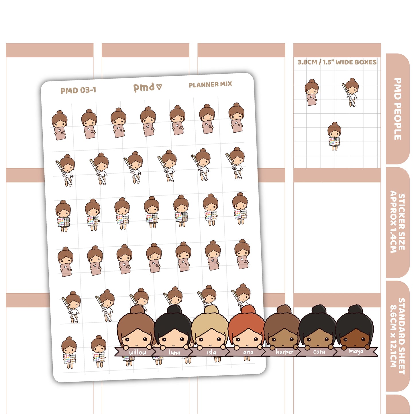 Planner Stickers | PMD People Planner Stickers | PMD03