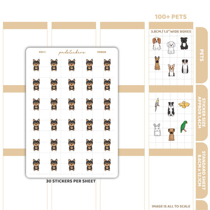 Pet Stickers | 100+ Pet Options | Custom Pet Planner Stickers | PET