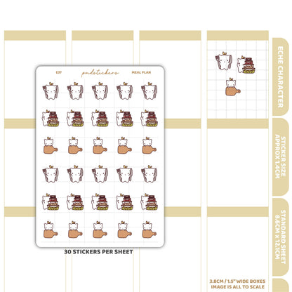 Meal Plan Stickers | Eche Character Planner Stickers | E37