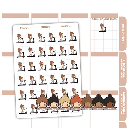 Treadmill Stickers | PMD People Planner Stickers | PMD31