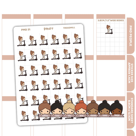 Treadmill Stickers | PMD People Planner Stickers | PMD31