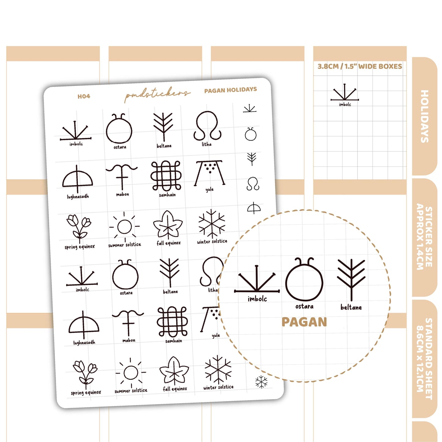 Pagan Holiday Stickers | Holiday Planner Stickers | H04