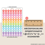 Custom 1-2 Letter Dot Stickers | C16