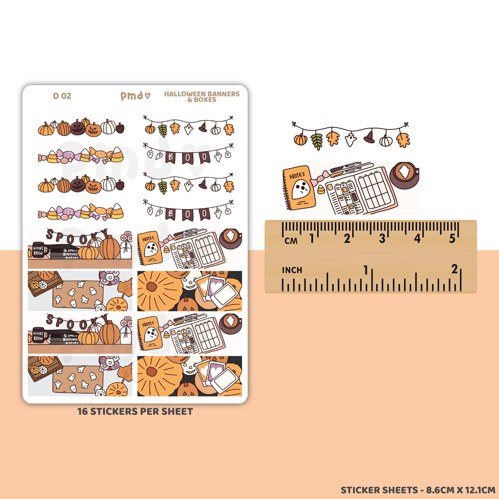 Halloween Banners & Box Stickers | D02