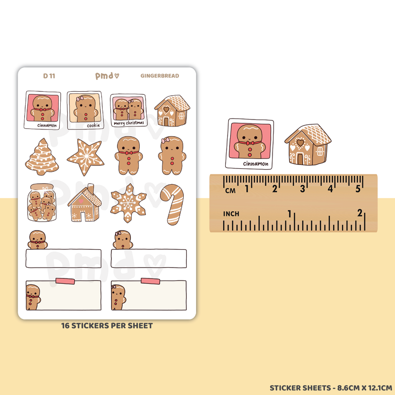 Gingerbread Stickers | D11