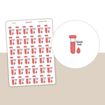 Blood Test Stickers | D17