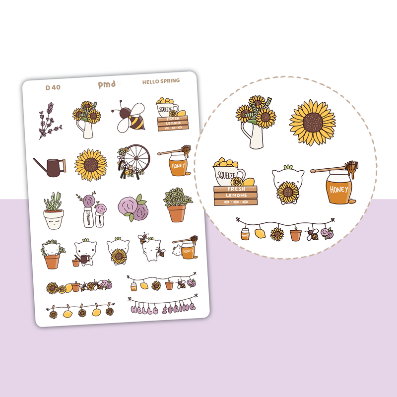 Spring Doodle Stickers | D40