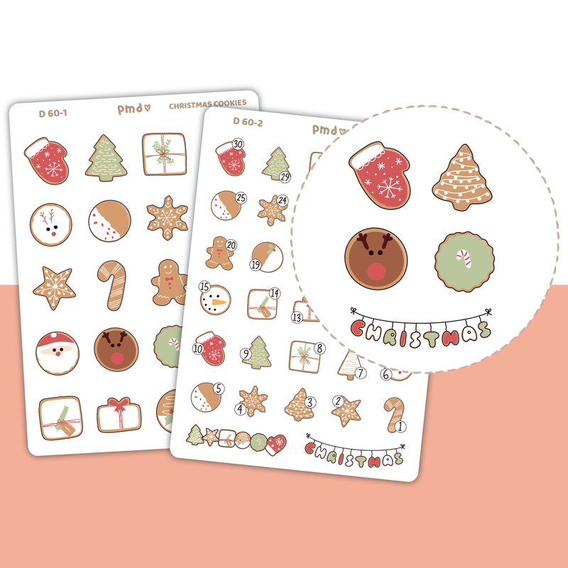 Christmas Cookies & Countdown Stickers | D60