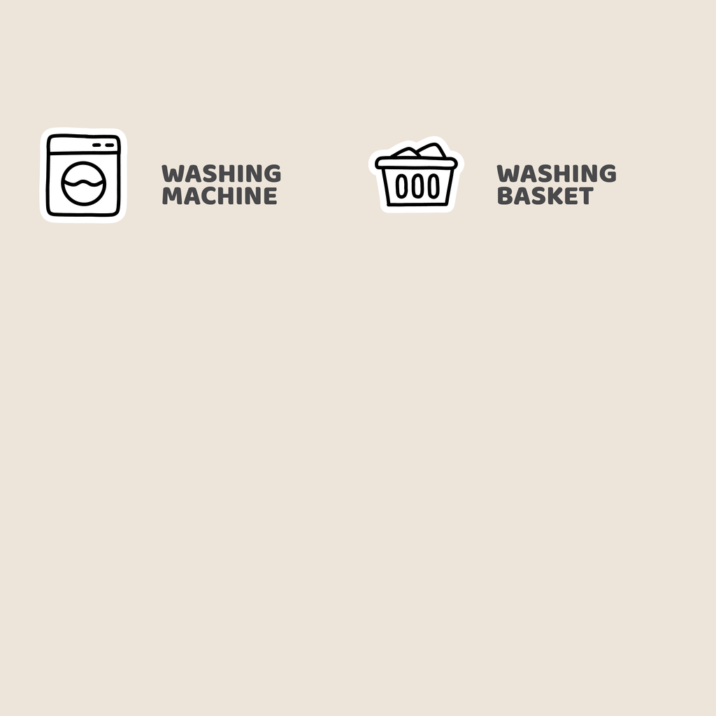 Washing Mix Icon Stickers | DI05
