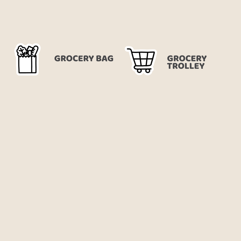 Grocery Mix Icon Stickers | DI06