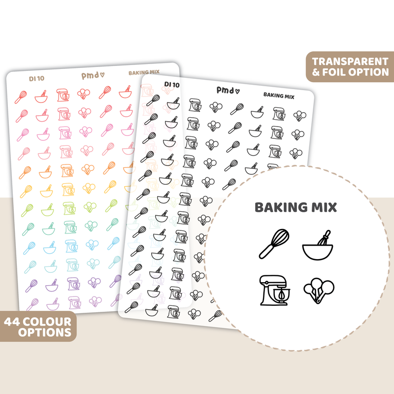 Baking Mix Icon Stickers | DI10