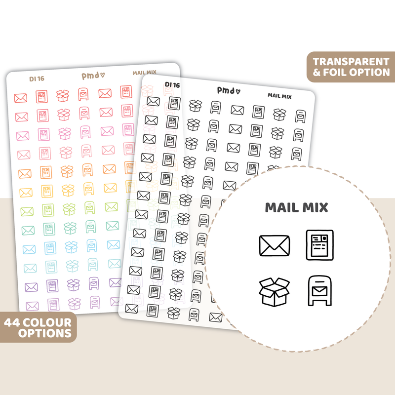 Mail Mix Icon Stickers | DI16
