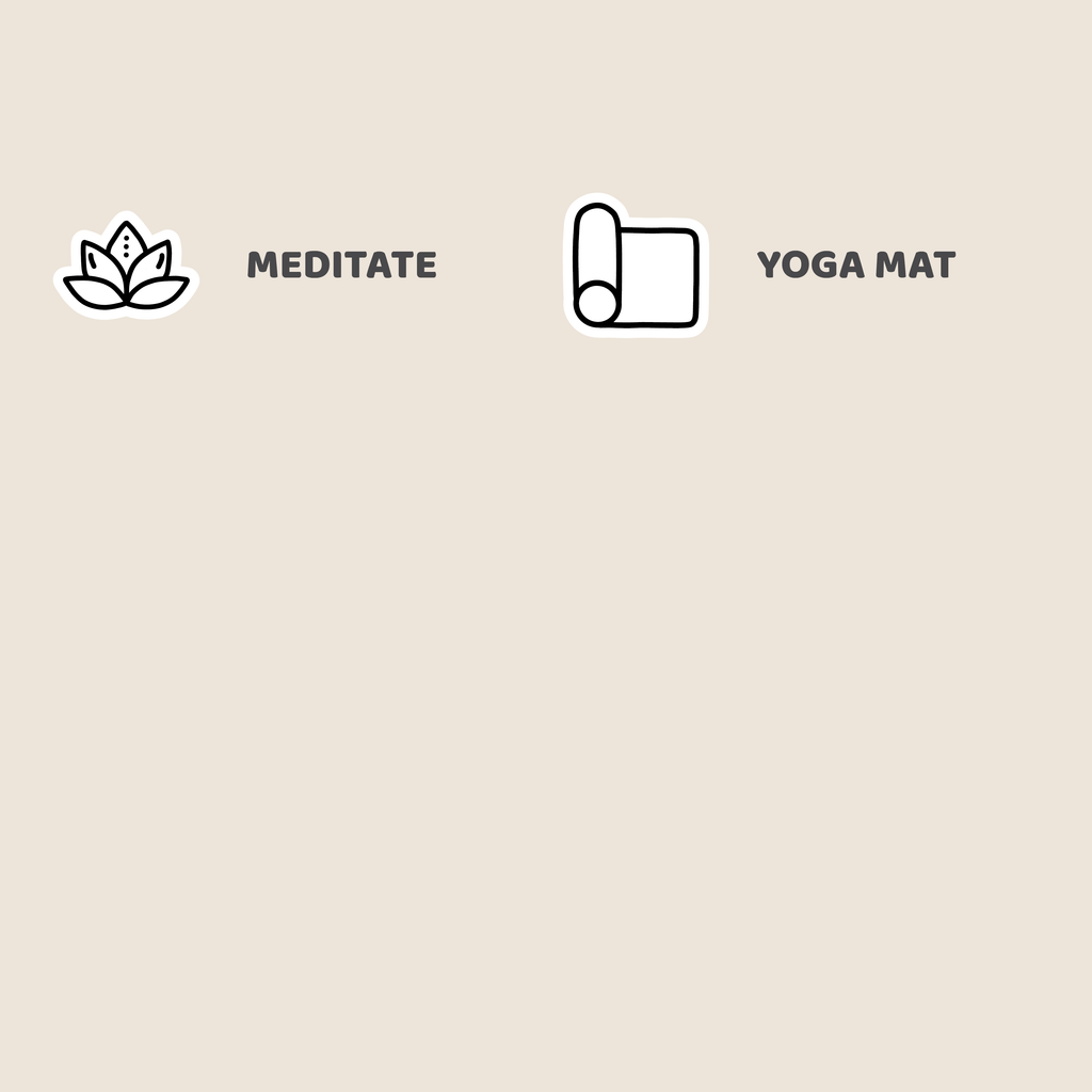 Meditate/Yoga Mix Icon Stickers | DI18
