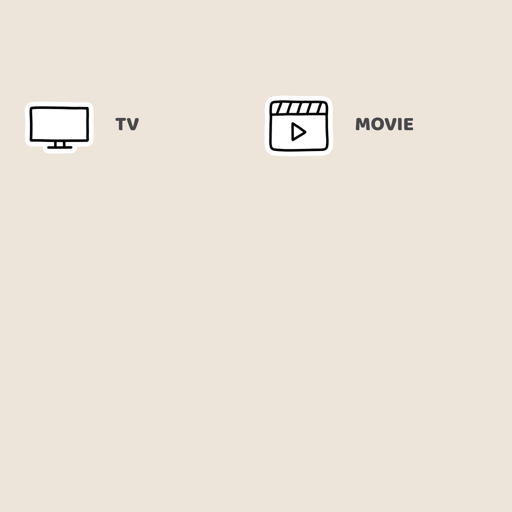 Tv/Movie Mix Icon Stickers | DI20