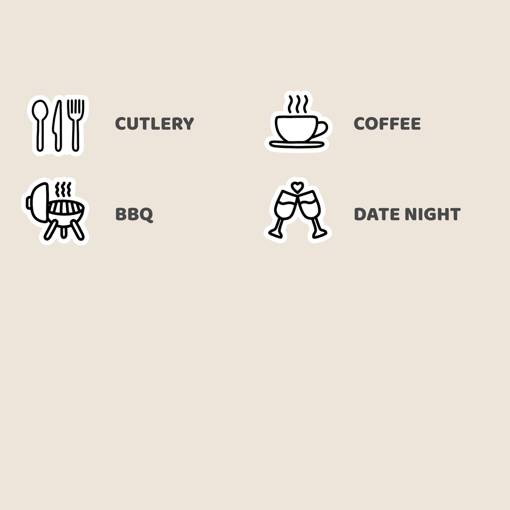 Dining Out Mix Icon Stickers | DI34