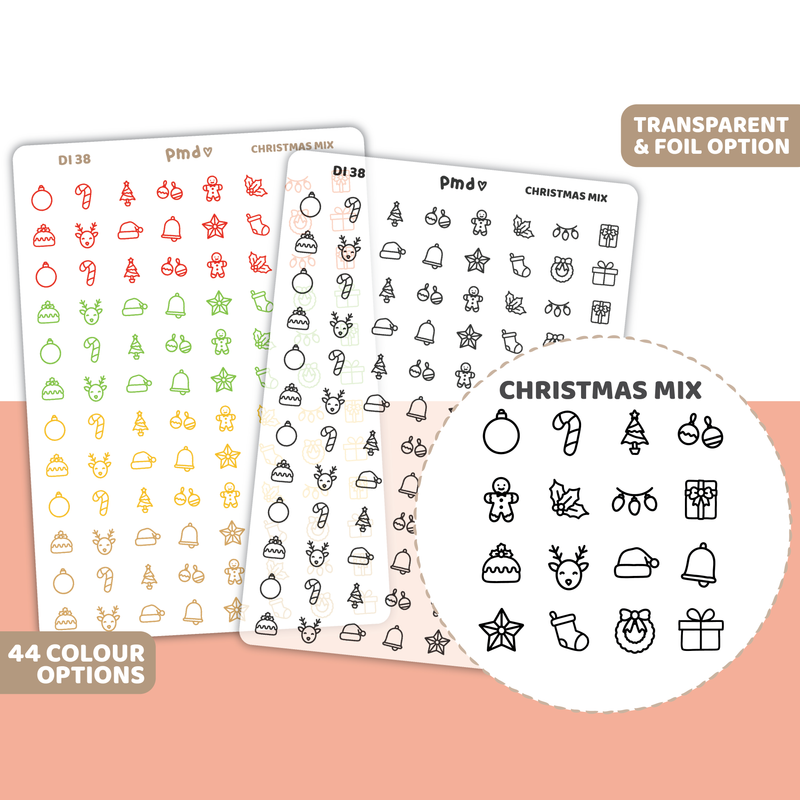 Christmas Mix Icon Stickers | DI38