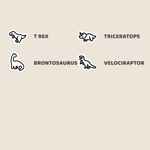 Dinosaur Mix Icon Stickers | DI39