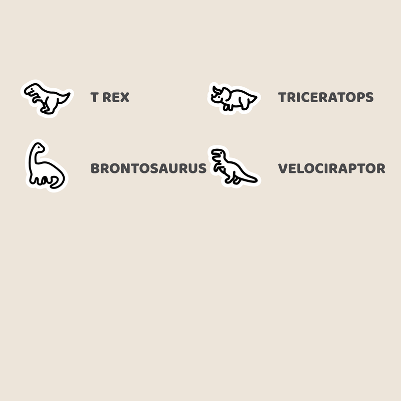 Dinosaur Mix Icon Stickers | DI39