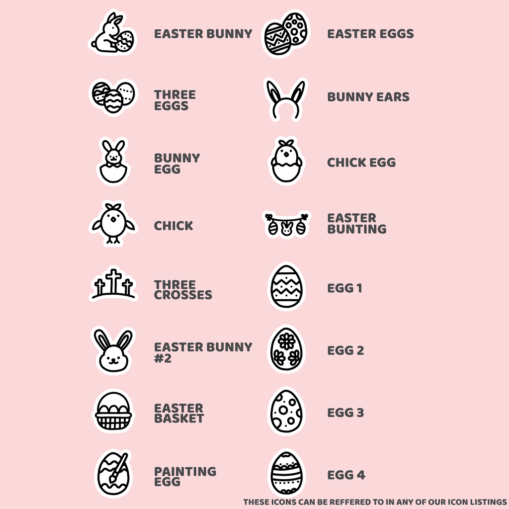 Easter Mix Icon Stickers | DI40