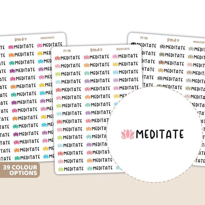 Meditate Stickers | FI16