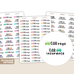 Car Rego/Car Insurance Stickers | FI24