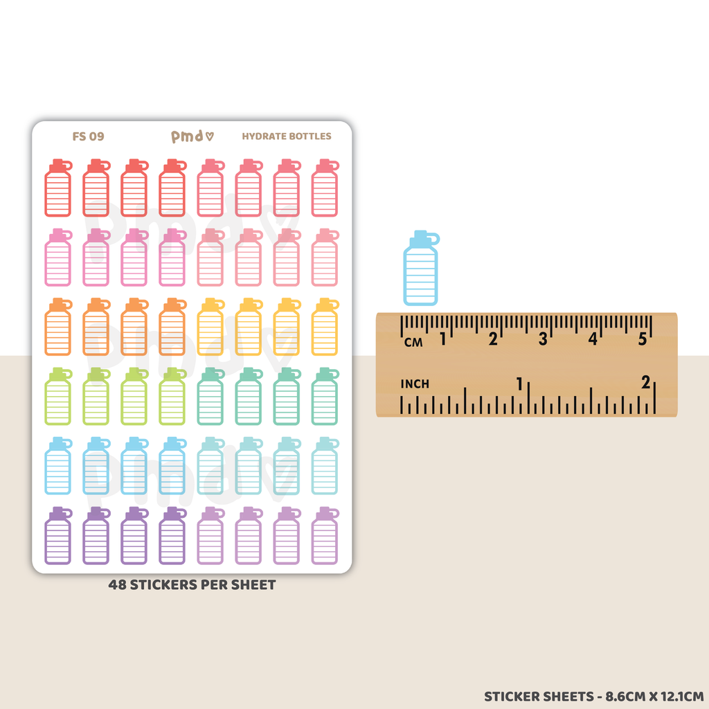 Hydrate Bottle Stickers | FS09
