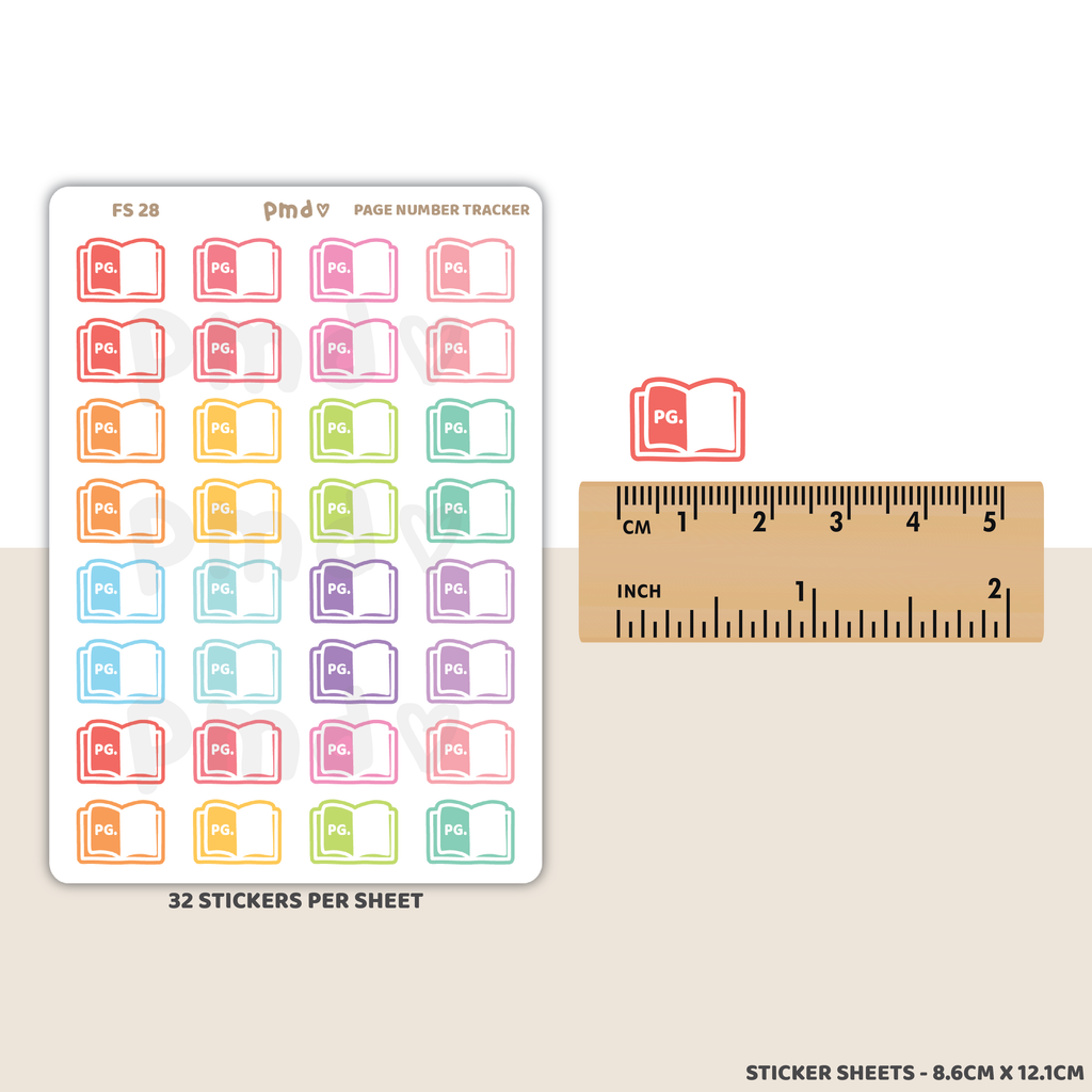 Page Number Tracker Stickers | FS28