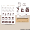 Small Kitchen Appliances Stickers | PMD Icons | PI04