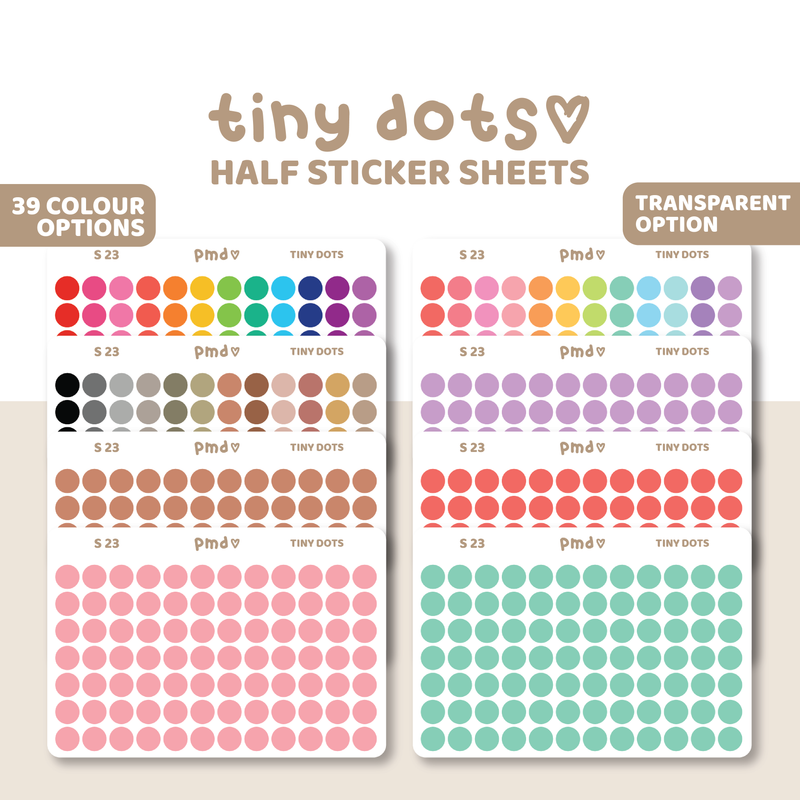 Half Sheet Tiny Dot Stickers | S23