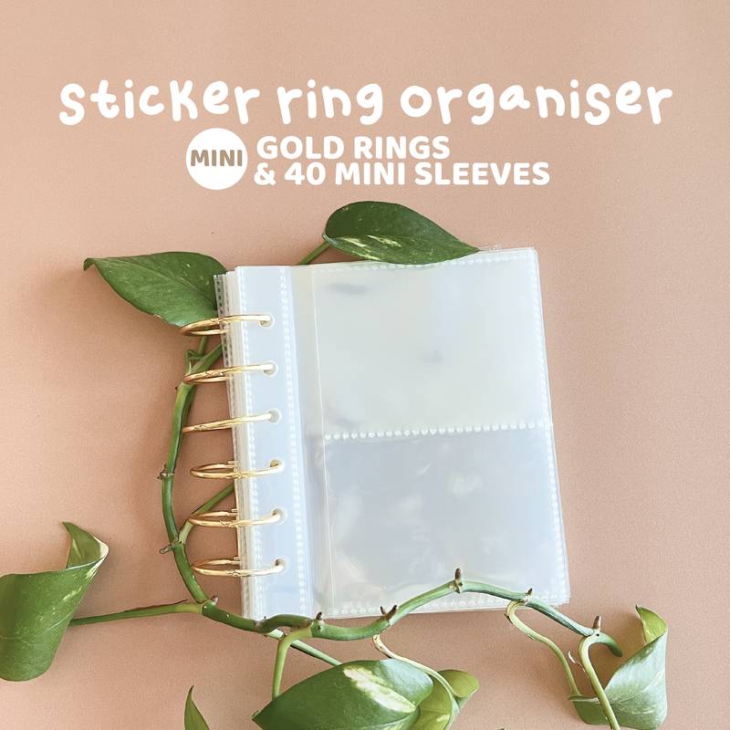 Mini PMD Sticker Ring Organiser | Gold Ring Sticker Organiser | Sticker Storage | SS20