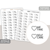 Me Time & Self Care Text/Icon Stickers | Minimalist | TI01