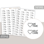 Me Time & Self Care Text/Icon Stickers | Minimalist | TI01