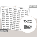 Meal Plan & Meal Prep Text/Icon Stickers | Minimalist | TI02