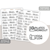 Pilates Workout & Yoga Flow Text/Icon Stickers | Minimalist | TI05