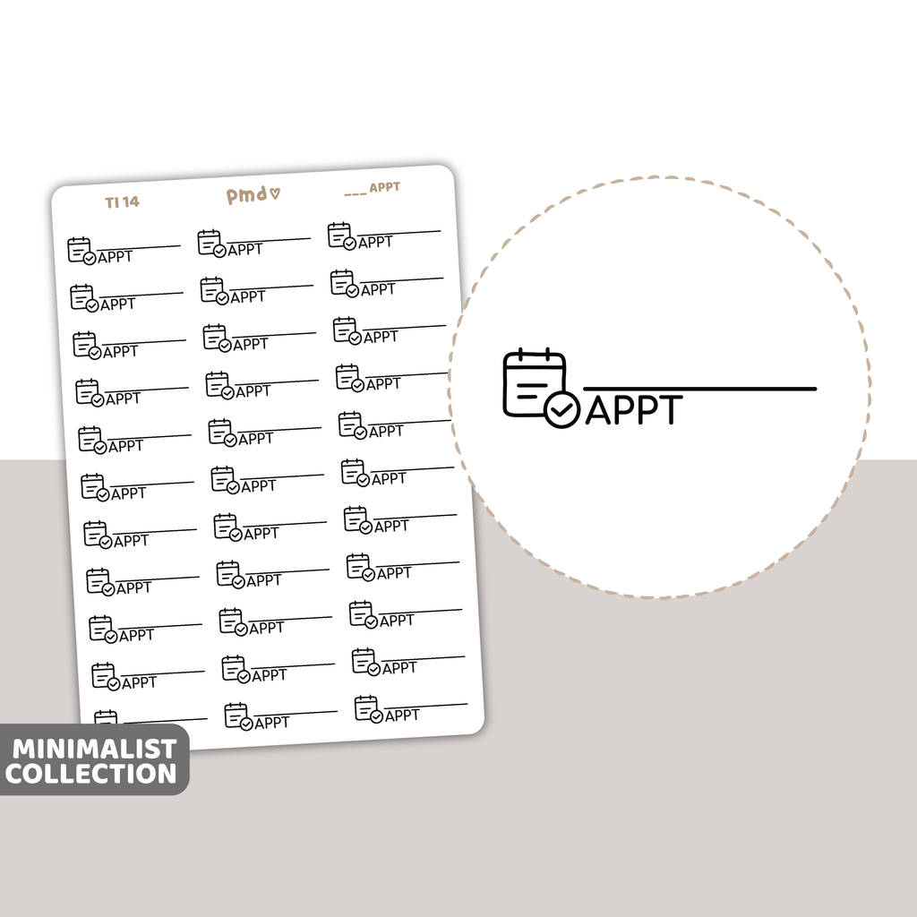 Appt Text/Icon Planner Stickers