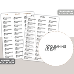 Cleaning Day Text/Icon Stickers | Minimalist | TI15