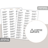 Coffee Date Text/Icon Stickers | Minimalist | TI20