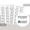 Change Sheets & Change Towels Text/Icon Stickers | Minimalist | TI22