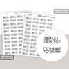 Flea & Tick/Heartworm Text/Icon Stickers | Minimalist | TI27